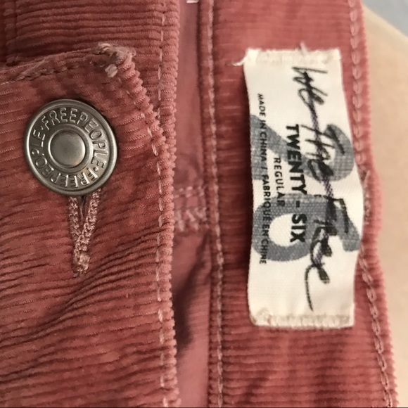 NEW Free People Mauve Cord Split Knee Skinny Pant - Picture 5 of 5